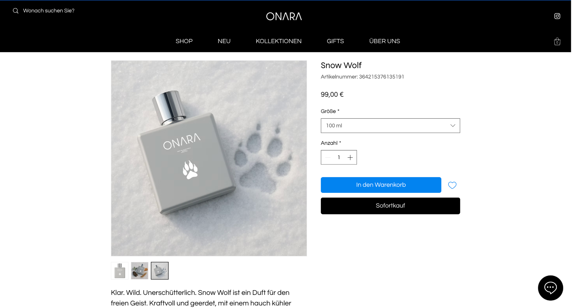 ONARA Snow Wolf Produktseite