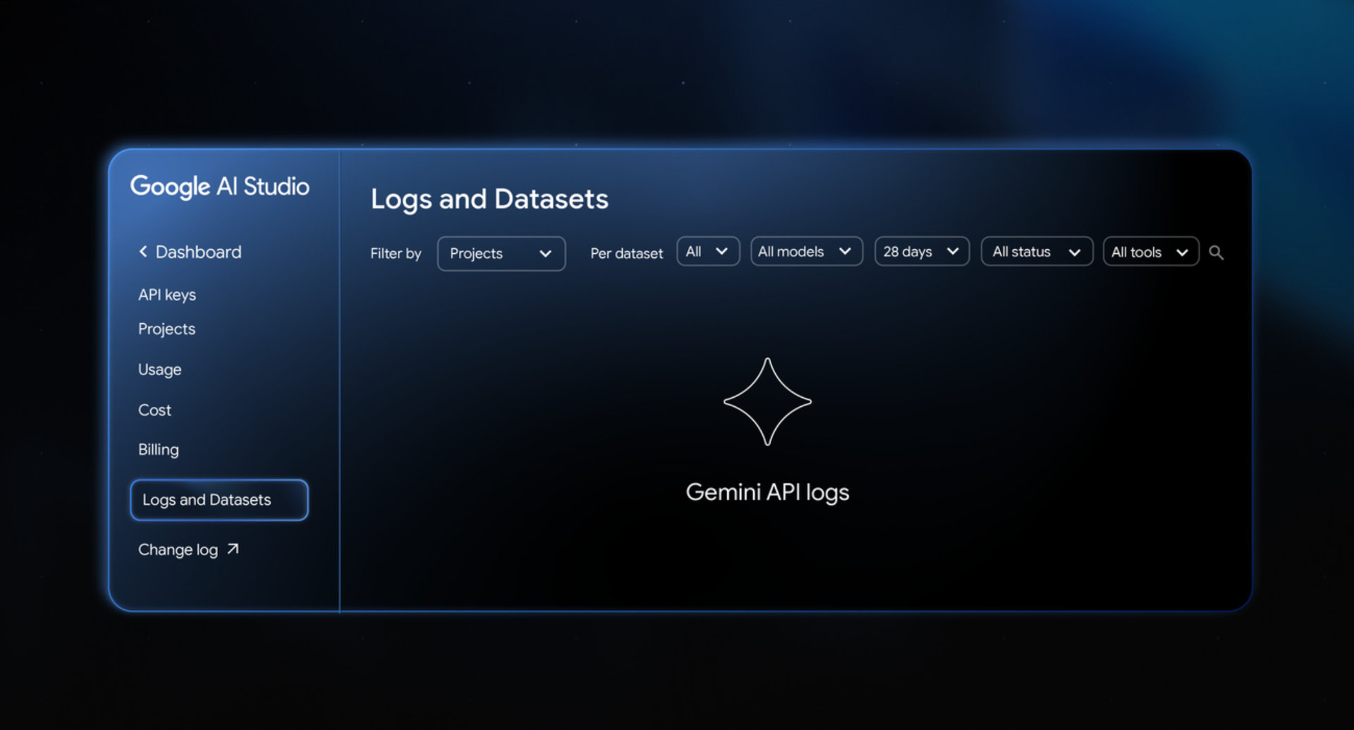 Google AI Studio Dashboard