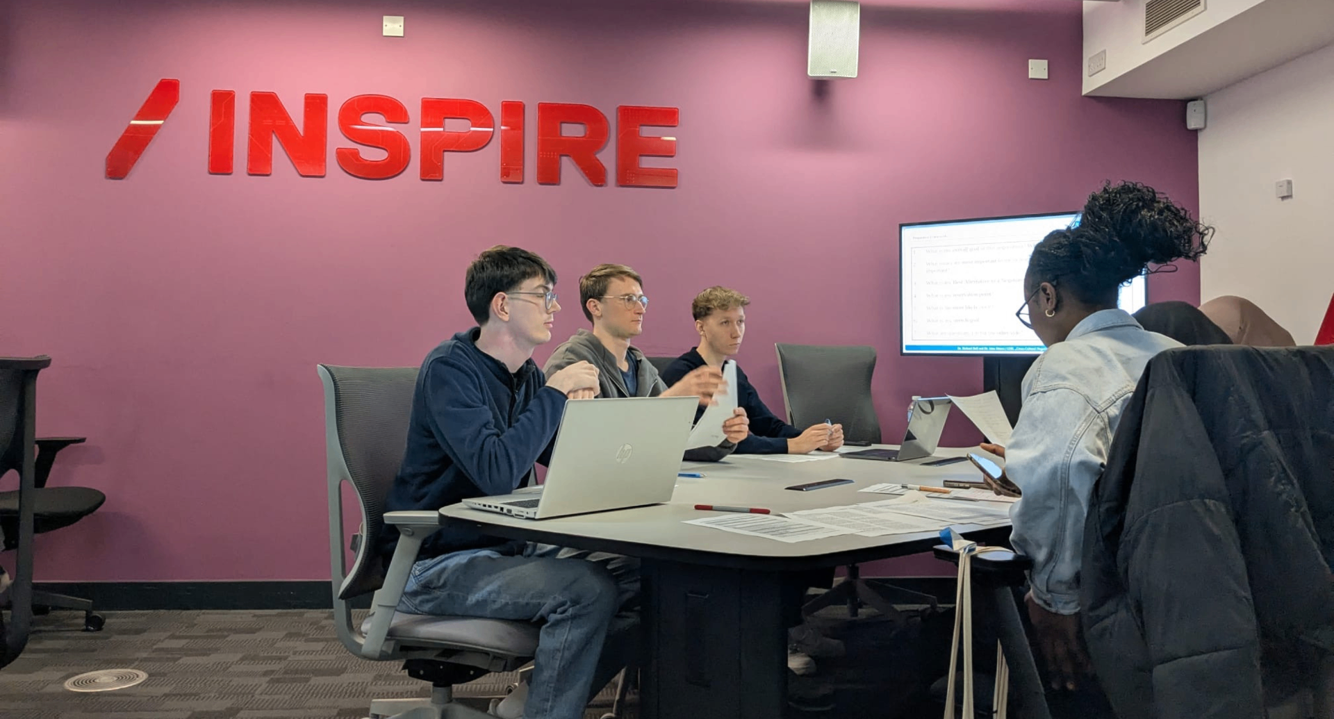 Team Session bei Inspire, University of Salford
